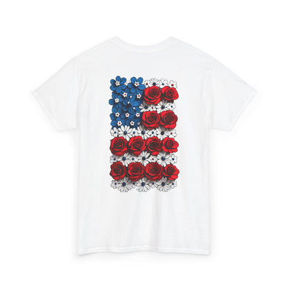 T-Shirt mit Blumen - USA(Druck hinten)