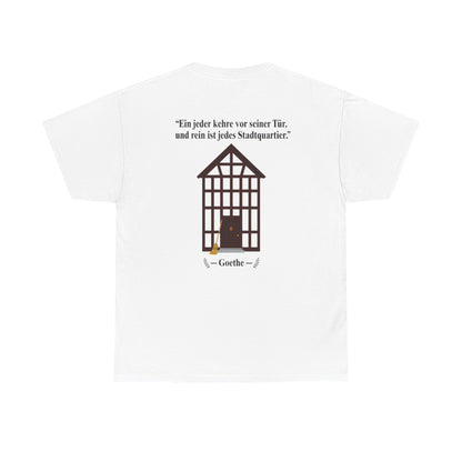 Unisex T-Shirt mit Zitat - Goethe - Stadtquartier (Druck hinten)