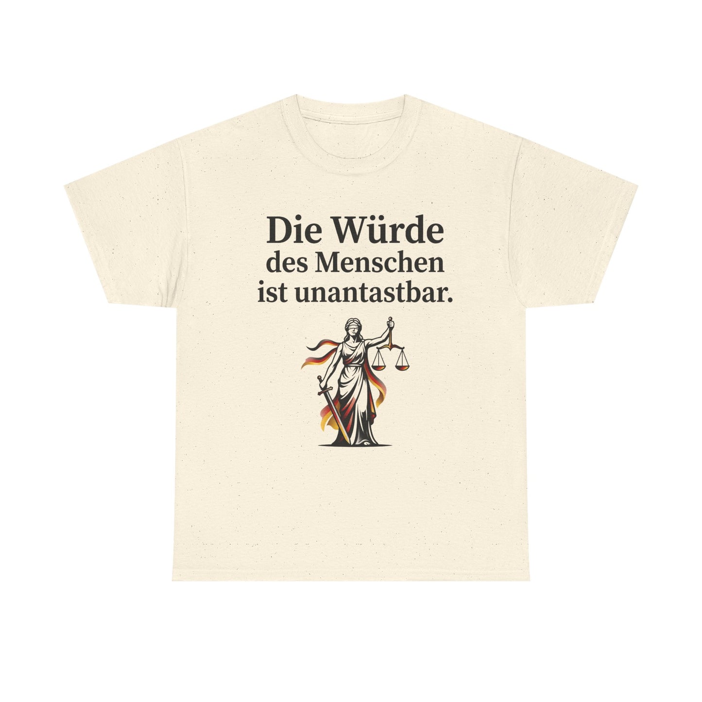 Unisex T-Shirt aus Baumwolle - Würde unantastbar