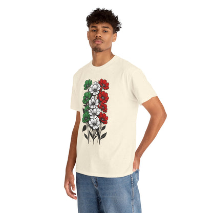 Unisex T-Shirt mit Blumen - Italien