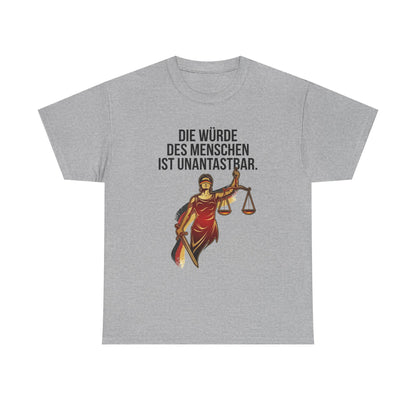 Unisex T-Shirt aus Baumwolle - Würde unantastbar
