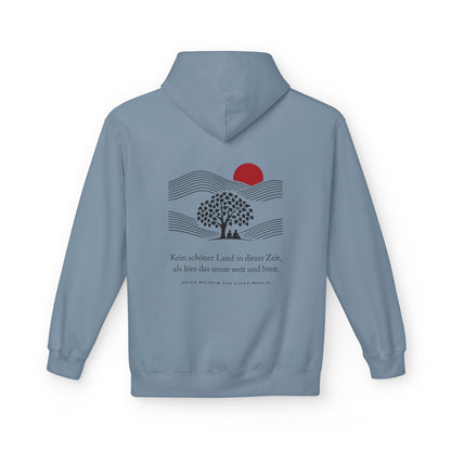 Unisex Fleece Hoodie mit Zitat - Zuccalmaglio - Kein schöner Land