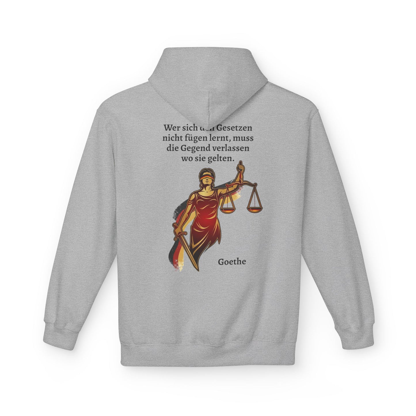 Unisex Fleece Hoodie mit Zitat - Goethe - Gesetze