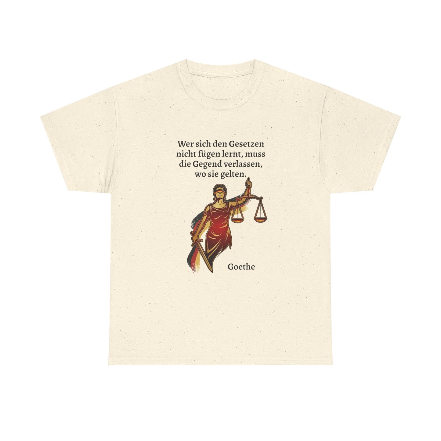 Unisex T-Shirt mit Zitat - Goethe - Gesetze