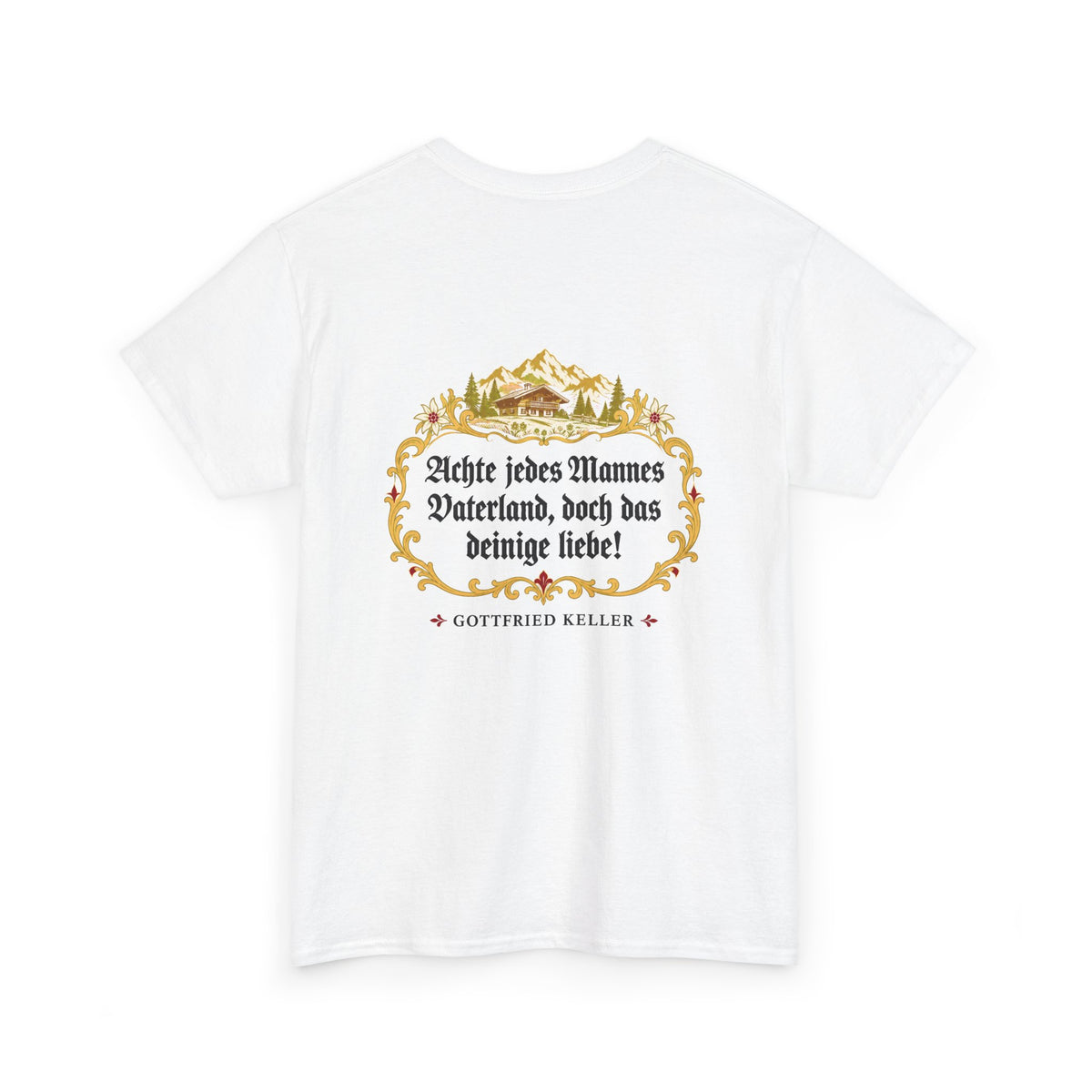 Unisex T-Shirt mit Zitat - Keller - Das deinige liebe (Druck hinten)