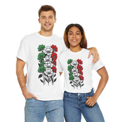 Unisex T-Shirt mit Blumen - Italien