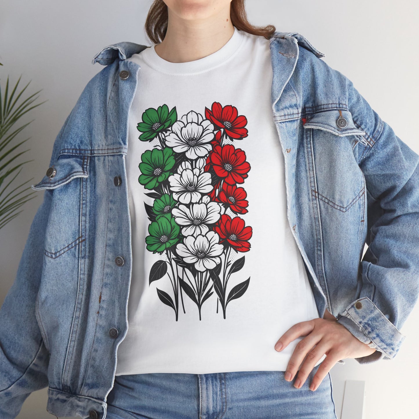 Unisex T-Shirt mit Blumen - Italien