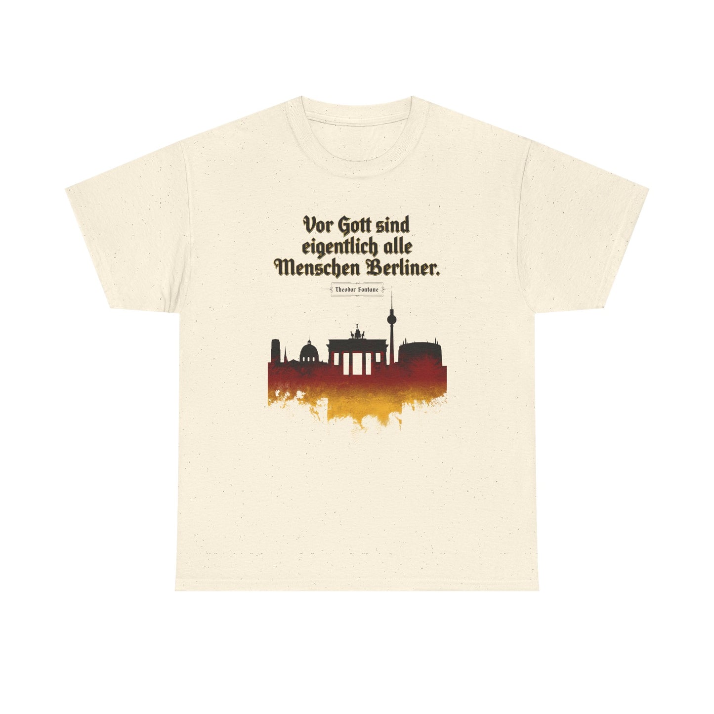 Unisex T-Shirt mit Zitat - Theodor Fontane - Menschen vor Gott