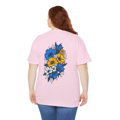 T-Shirt mit Blumen - Bosnien und Herzegowina (Druck hinten)