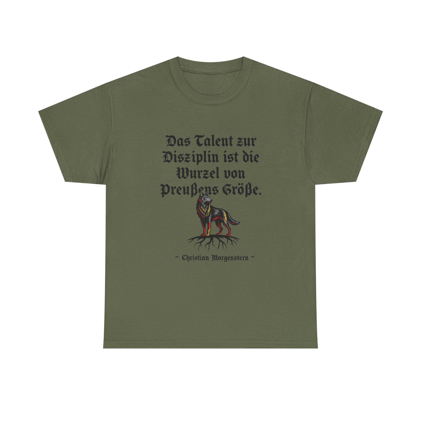 Unisex T-Shirt mit Zitat - Christian Morgenstern - Talent zur Disziplin