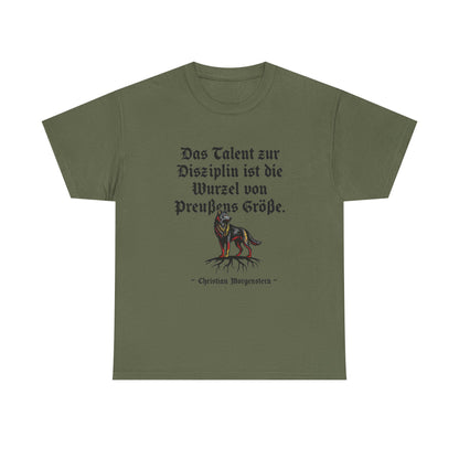 Unisex T-Shirt mit Zitat - Christian Morgenstern - Talent zur Disziplin