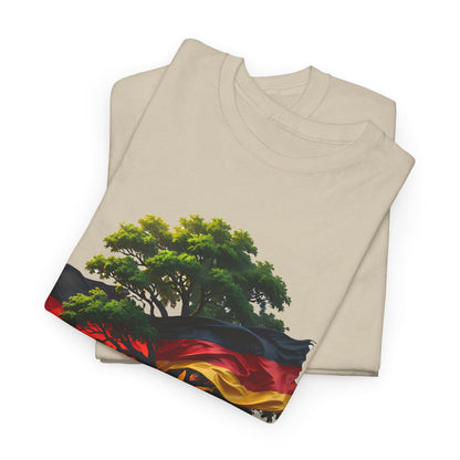 Unisex T-Shirt mit Baum und Flagge - Deutschland