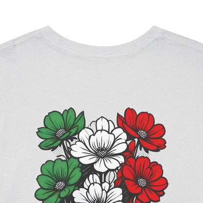 T-Shirt mit Blumen - Italien (Druck hinten)
