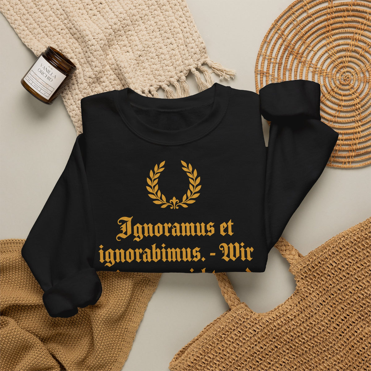 Unisex Sweatshirt mit Zitat - du Bois-Reymond - Ignoramus et ignorabimus