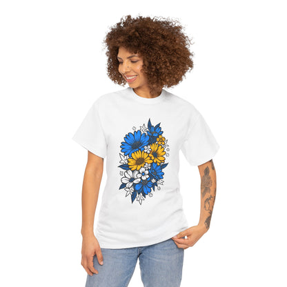Unisex T-Shirt mit Blumen - Bosnien und Herzegowina