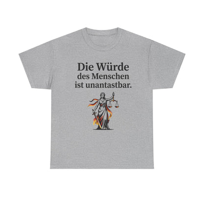 Unisex T-Shirt aus Baumwolle - Würde unantastbar