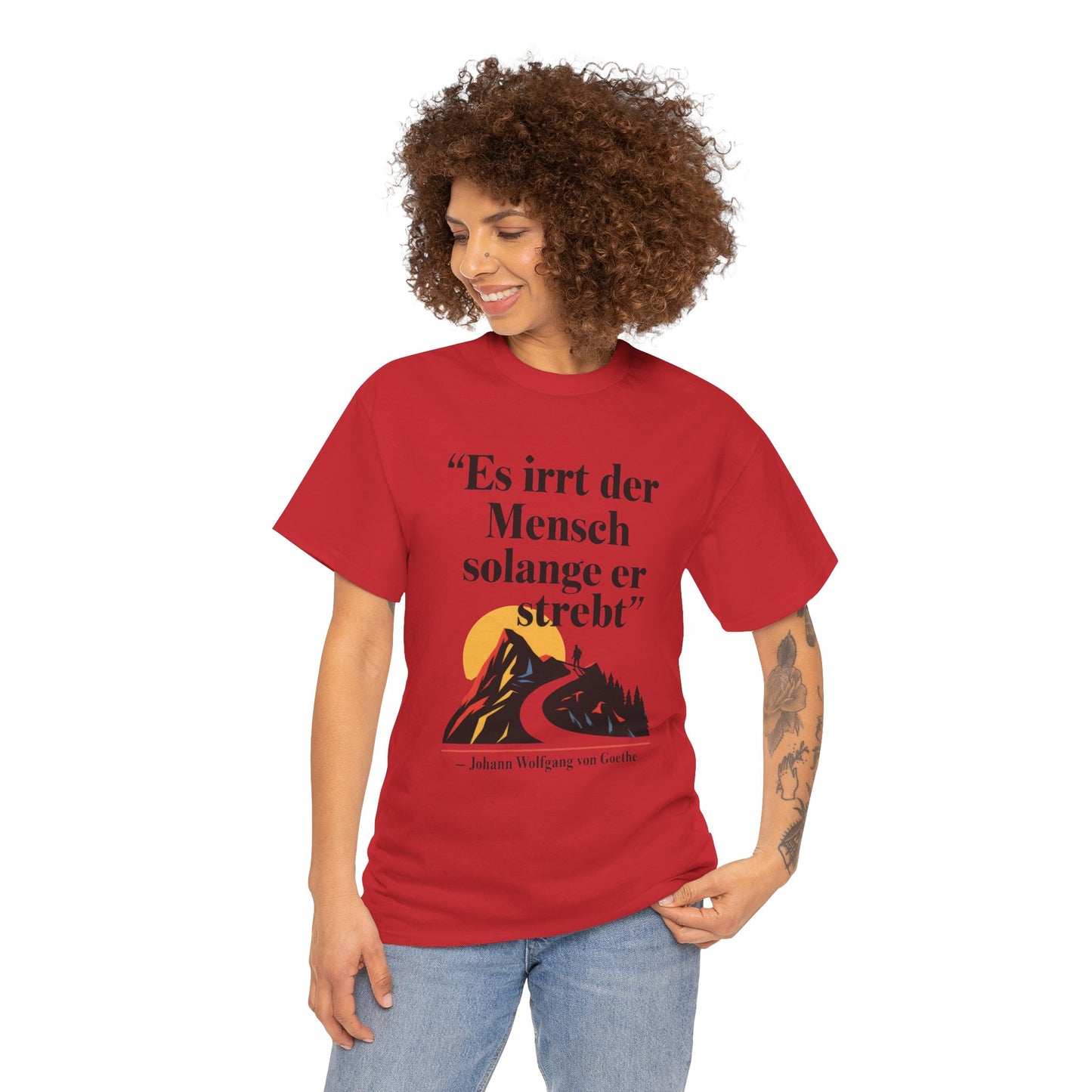 Unisex T-Shirt mit Zitat - Goethe - Es irrt der Mensch