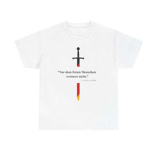 Unisex T-Shirt mit Zitat - Schiller - Erzittert nicht