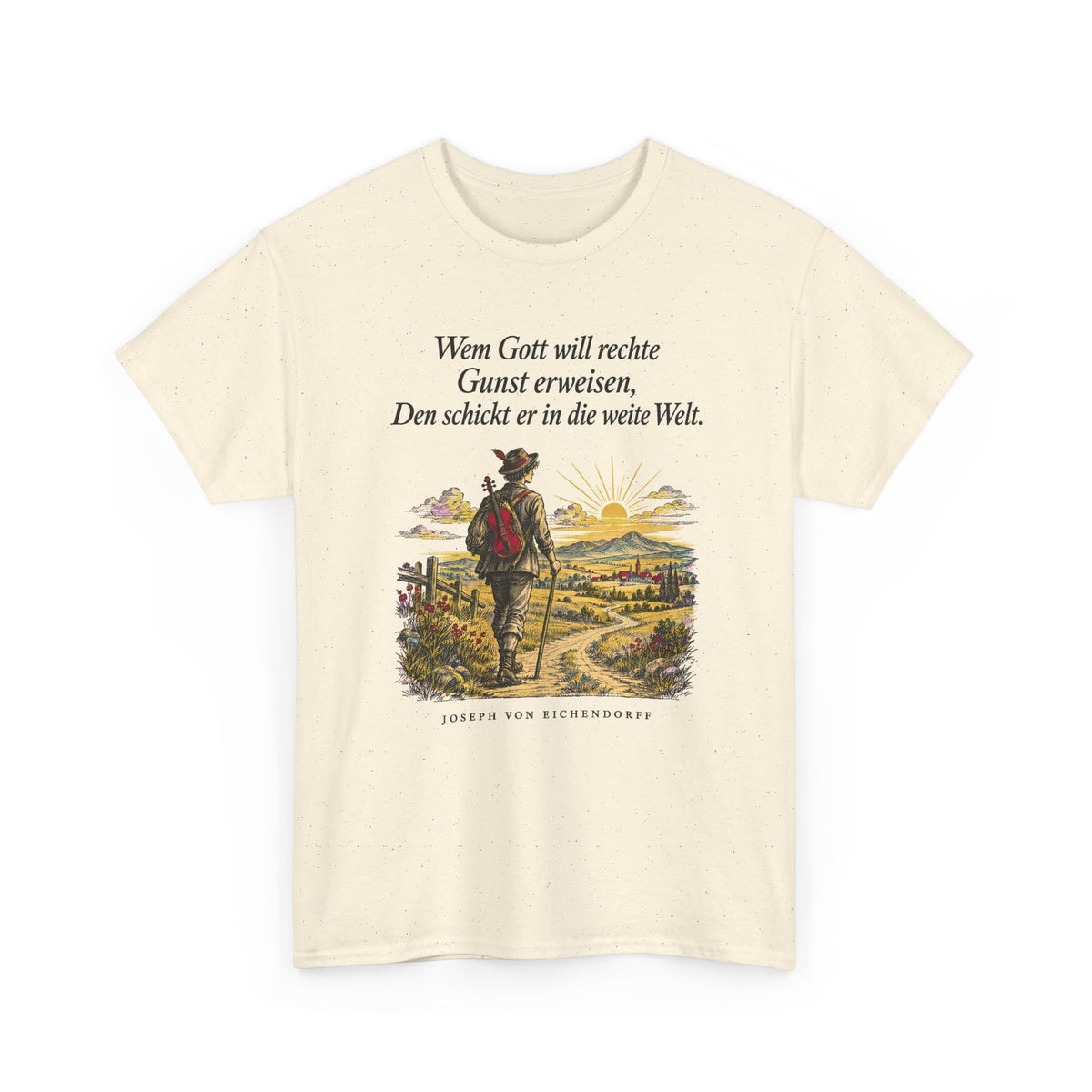 Unisex T-Shirt mit Zitat - Eichendorff - In die weite Welt