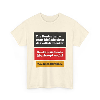 Unisex T-Shirt mit Zitat - Friedrich Nietzsche - Volk der Denker