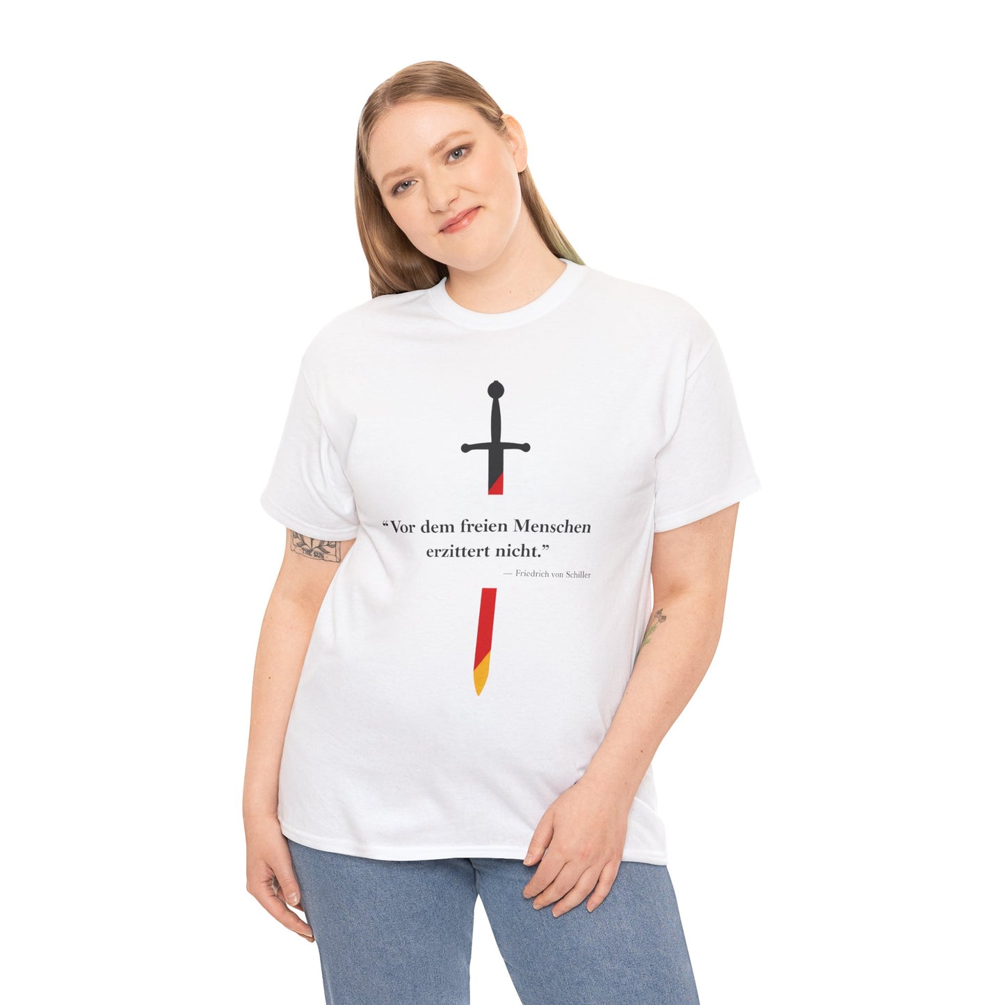 Unisex T-Shirt mit Zitat - Schiller - Erzittert nicht