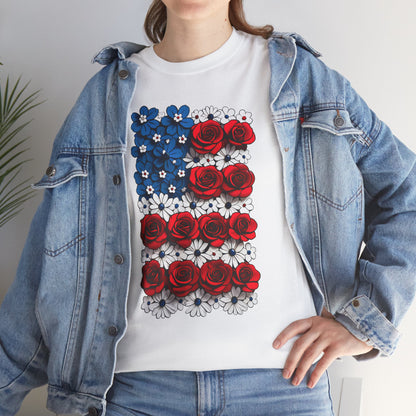 Unisex T-Shirt mit Blumen - US