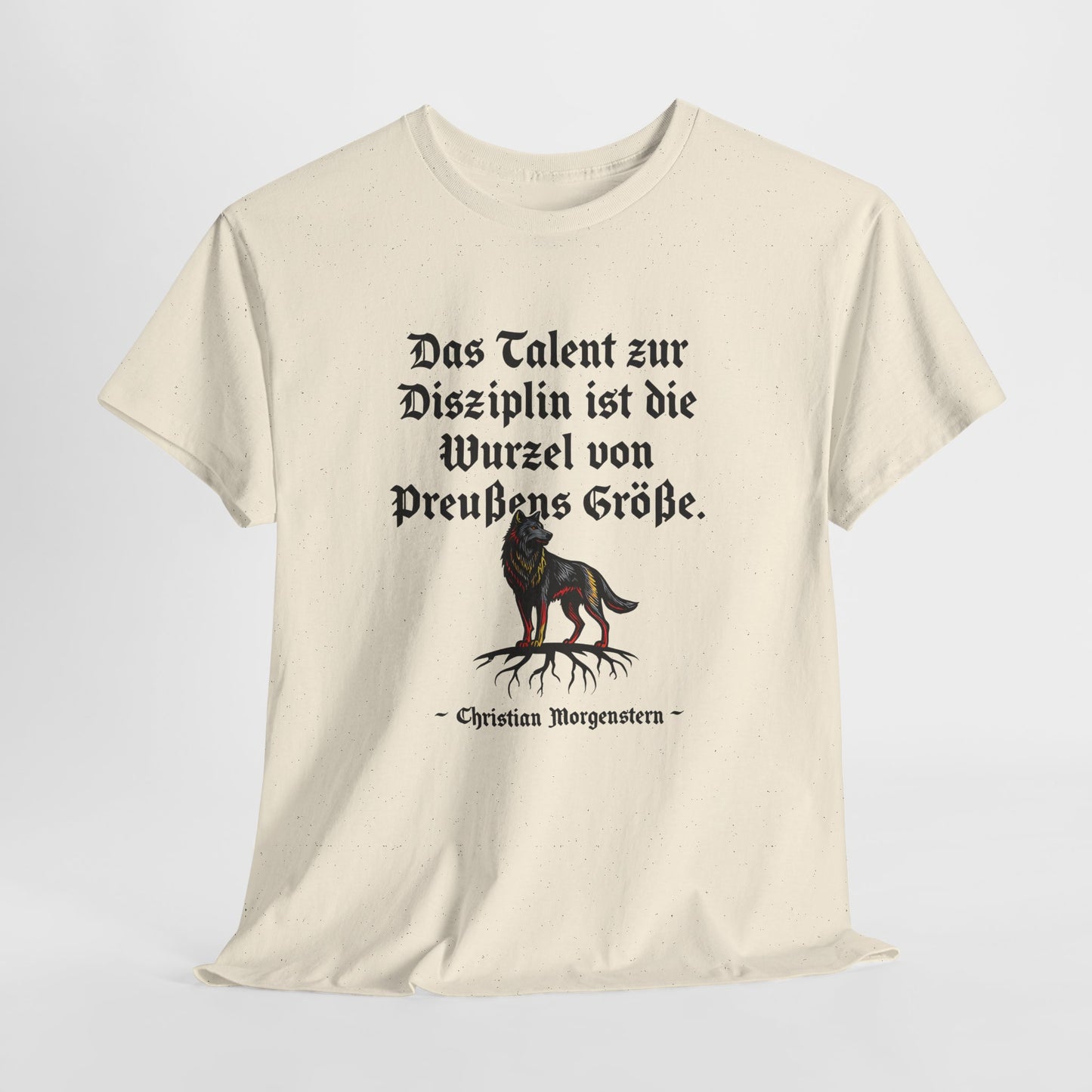 Unisex T-Shirt mit Zitat - Christian Morgenstern - Talent zur Disziplin