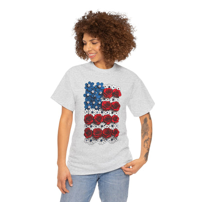 Unisex T-Shirt mit Blumen - US