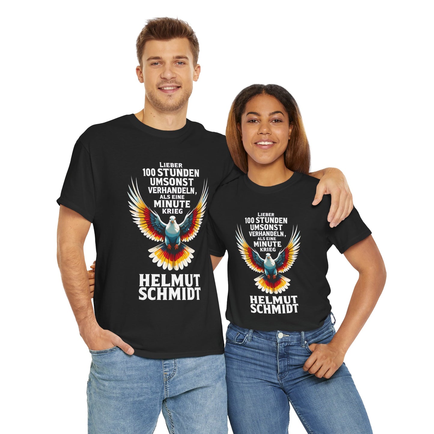 Unisex T-Shirt Helmut Schmidt - Friedenszitat