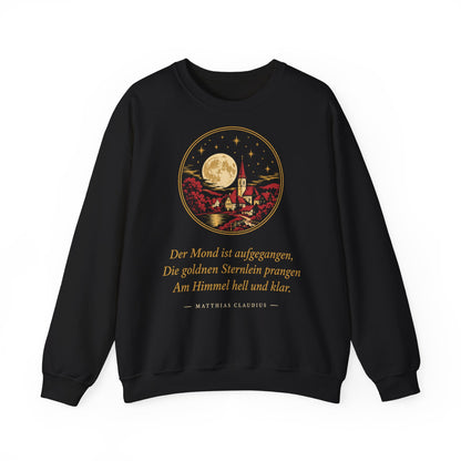 Unisex Sweatshirt mit Zitat - Claudius - Der Mond ist aufgegangen