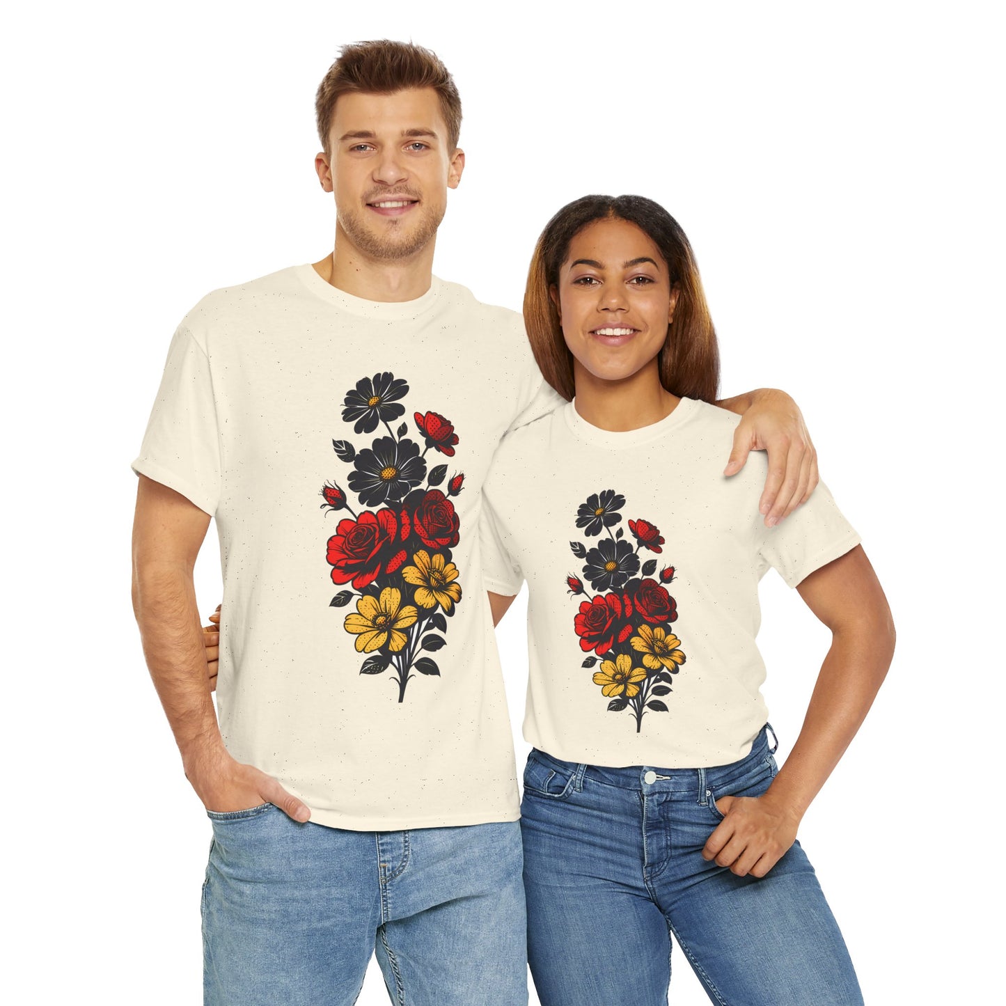 Unisex T-Shirt mit Blumen - Deutschland