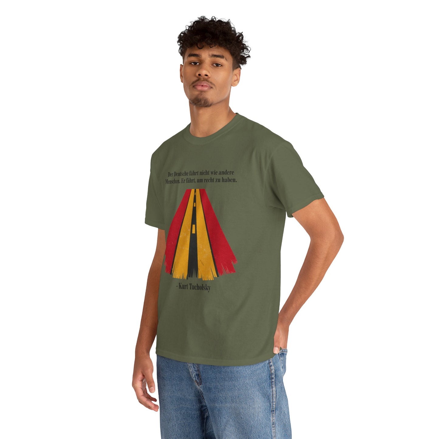 Unisex T-Shirt mit Zitat - Kurt Tucholsky - Fährt um recht zu haben