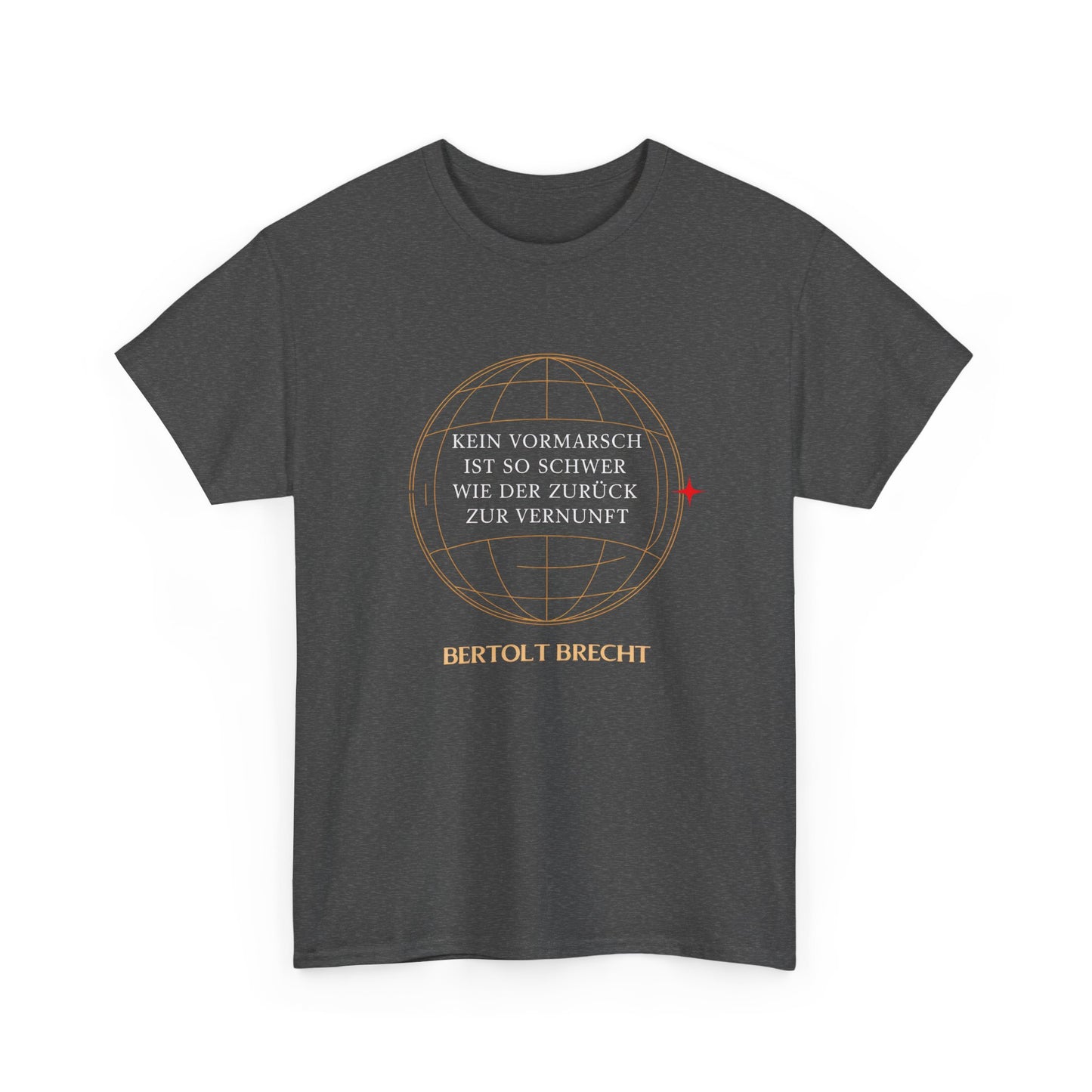 T-Shirt mit Zitat - Bertolt Brecht - Vormarsch Vernunft
