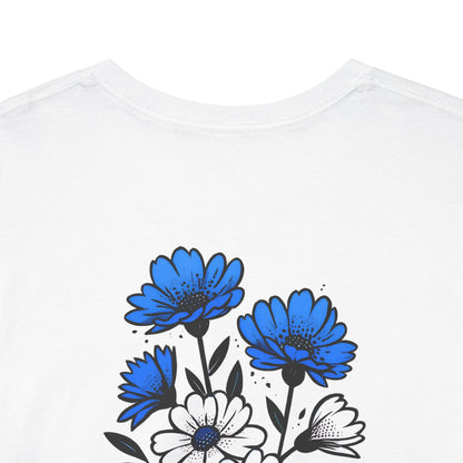 T-Shirt mit Blumen - Griechenland (Druck hinten)