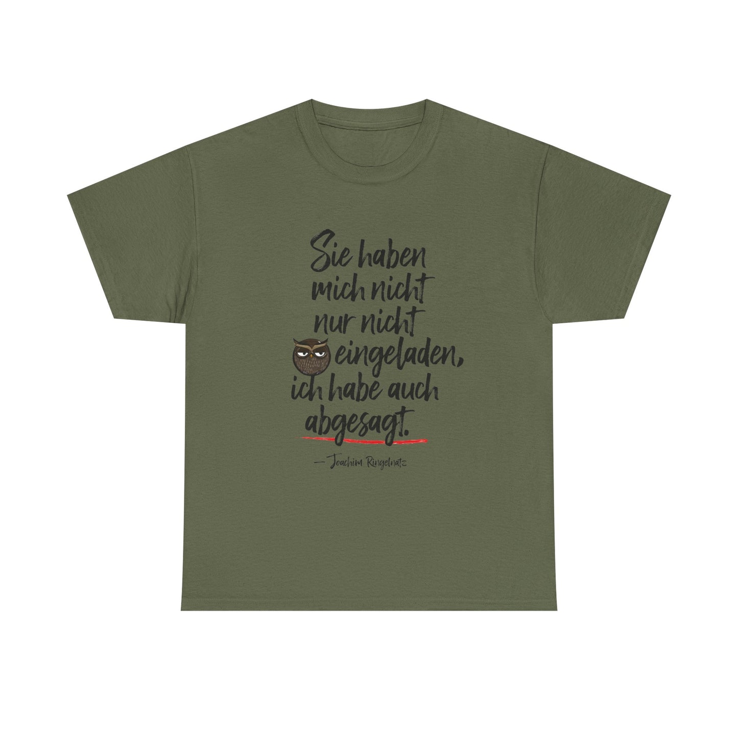 Unisex T-Shirt mit Zitat  - Joachim Ringelnatz - Einladung