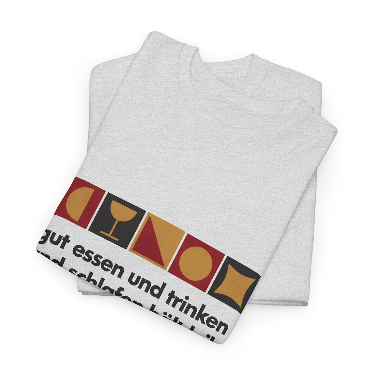 Unisex T-Shirt mit Zitat - Malortie - Essen Trinken Schlafen