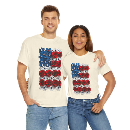 Unisex T-Shirt mit Blumen - US