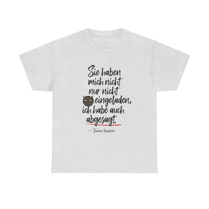 Unisex T-Shirt mit Zitat  - Joachim Ringelnatz - Einladung