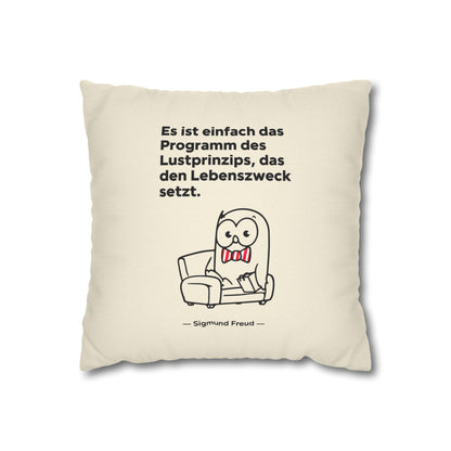 Kissenbezug mit Zitat - Sigmund Freud - Lustprinzip