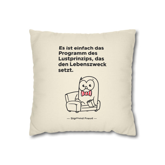 Kissenbezug mit Zitat - Sigmund Freud - Lustprinzip