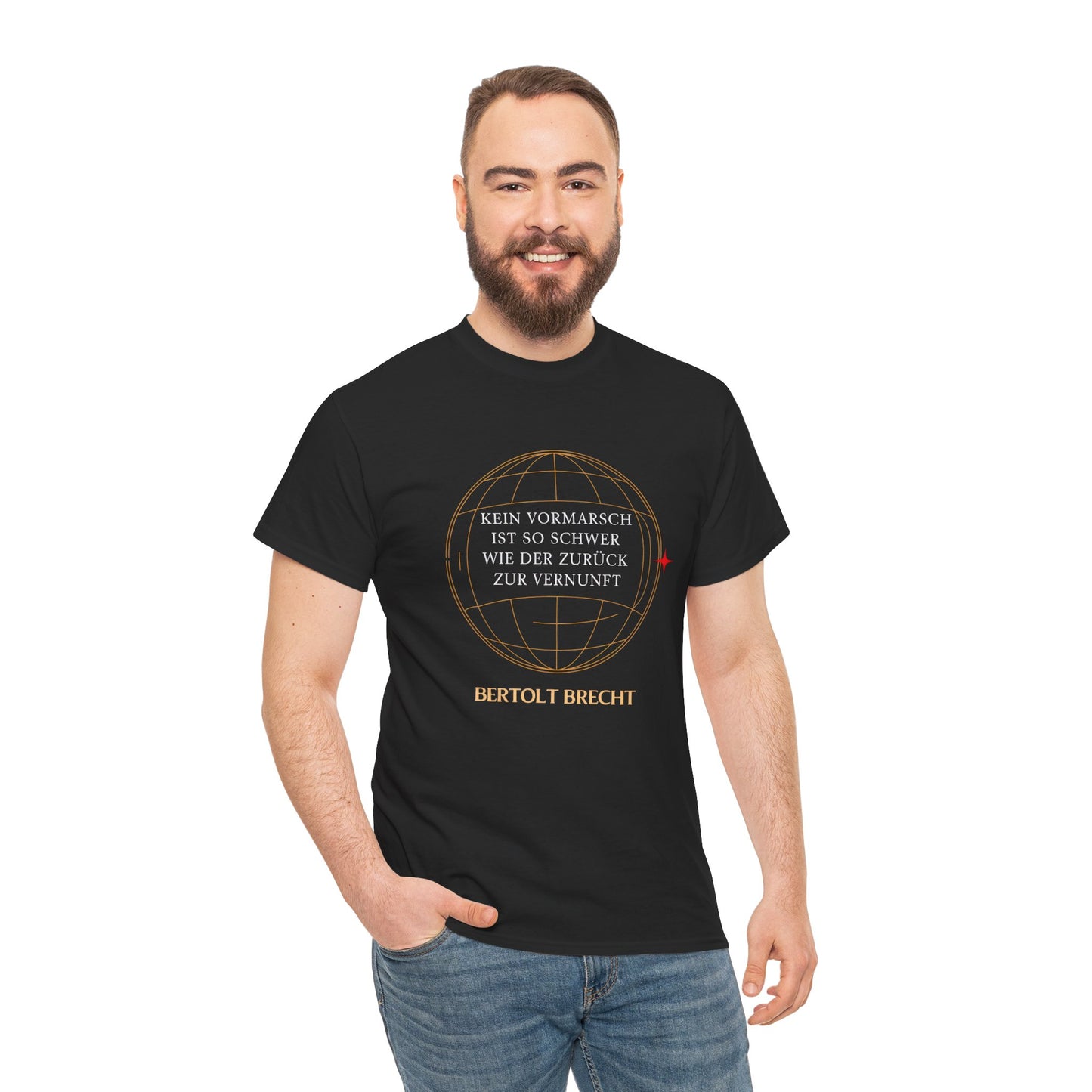 T-Shirt mit Zitat - Bertolt Brecht - Vormarsch Vernunft