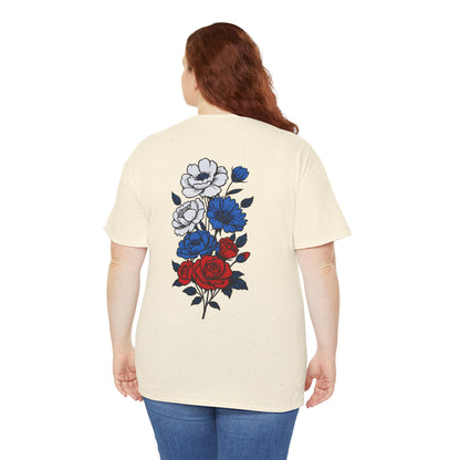 T-Shirt mit Blumen - Russland (Druck hinten)