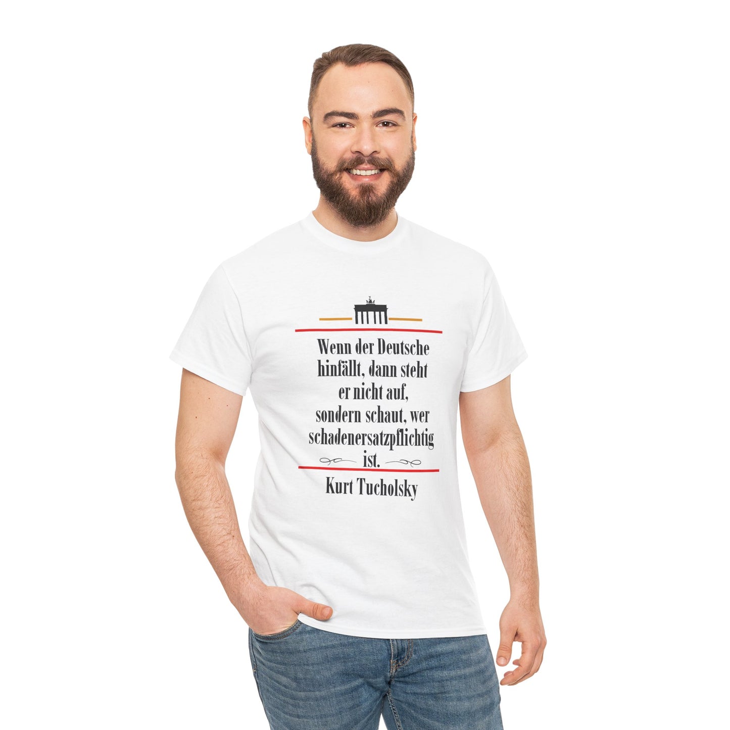 Unisex T-Shirt mit Zitat - Kurt Tucholsky - Schadenersatzpflicht