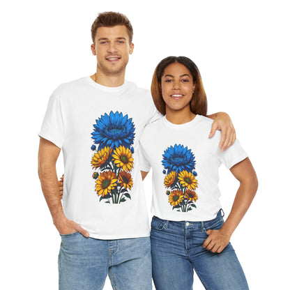 Unisex T-Shirt mit Blumen - Ukraine