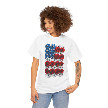 Unisex T-Shirt mit Blumen - US