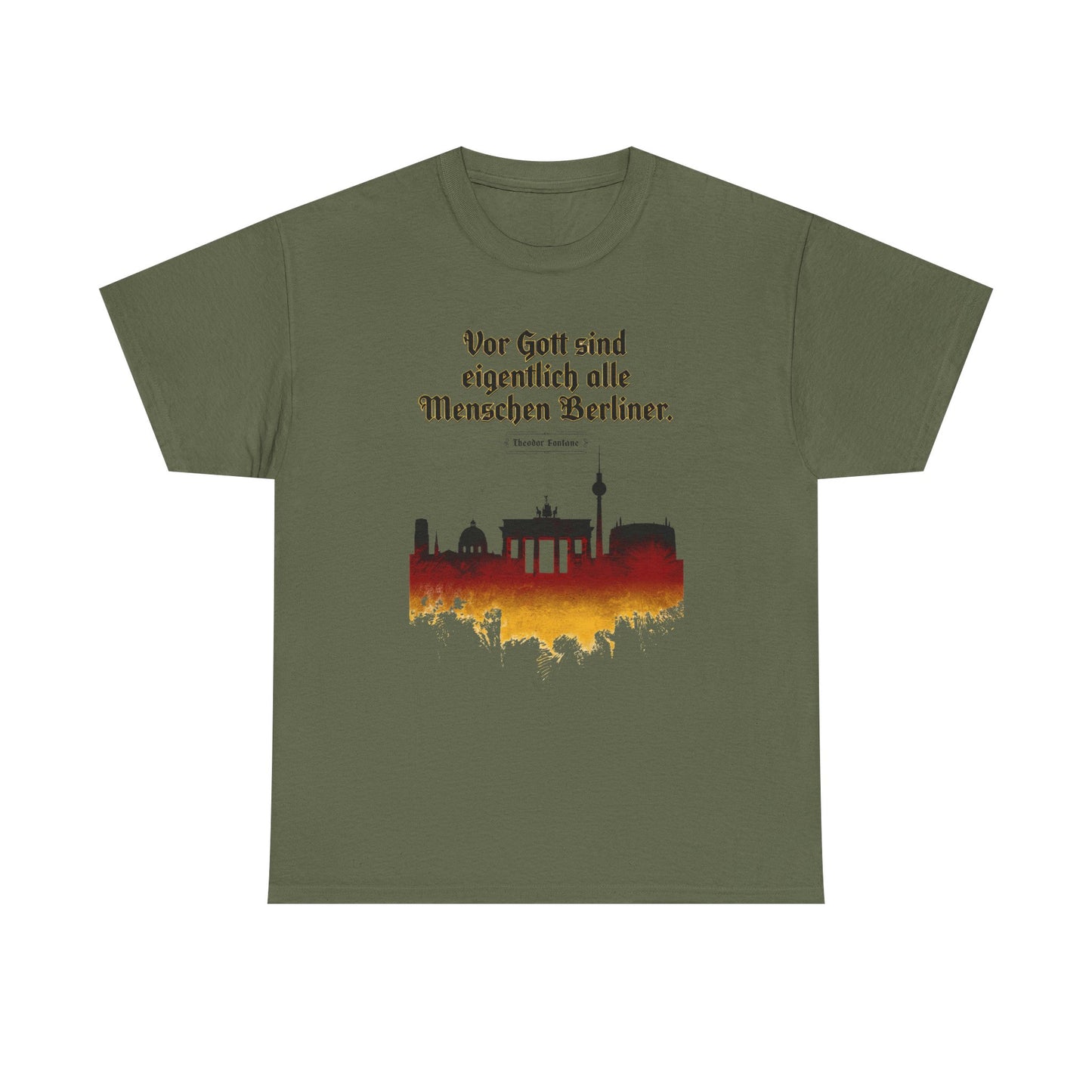 Unisex T-Shirt mit Zitat - Theodor Fontane - Menschen vor Gott