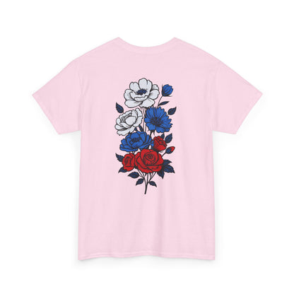 T-Shirt mit Blumen - Russland (Druck hinten)