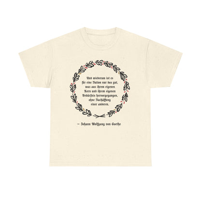 Unisex T-Shirt mit Zitat - Goethe - Nachäffung