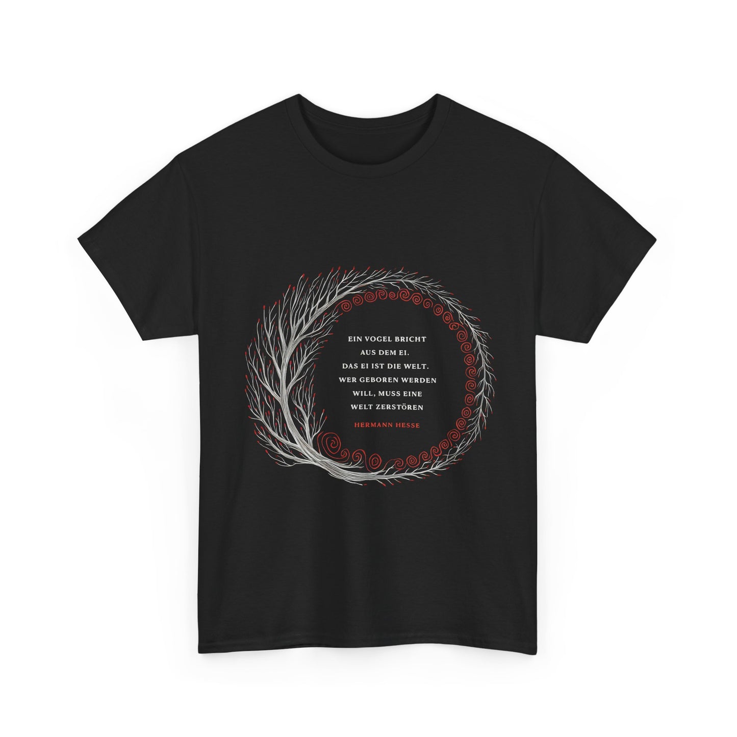 Unisex T-Shirt mit Zitat - Hermann Hesse - Ei
