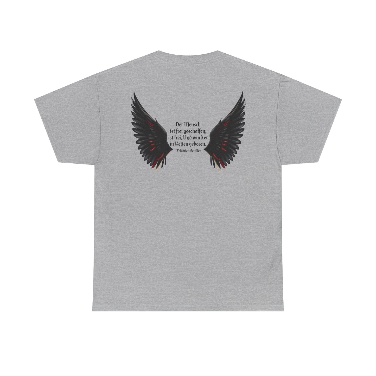 Unisex T-Shirt mit Zitat - Schiller - Der Mensch ist frei